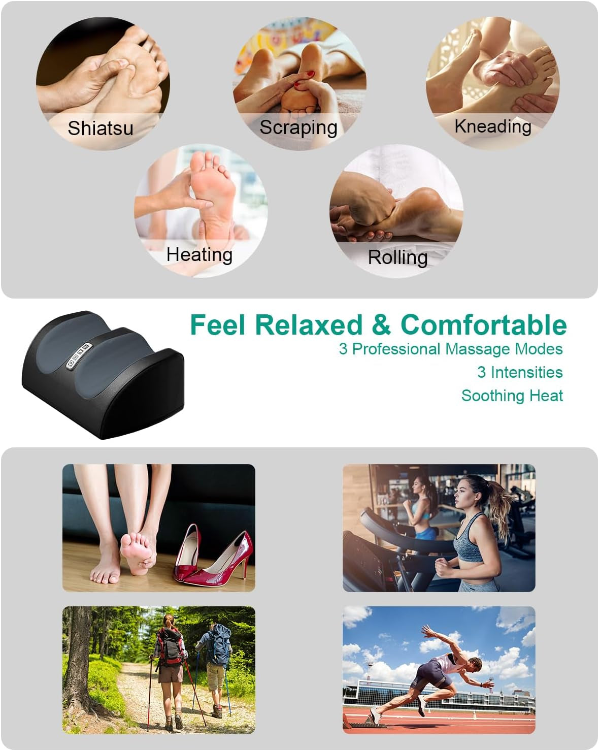 Revitalize Your Feet with the Shiatsu Foot Massager with Heat - Perfect for Relaxation, Pain Relief, and Gifting!
