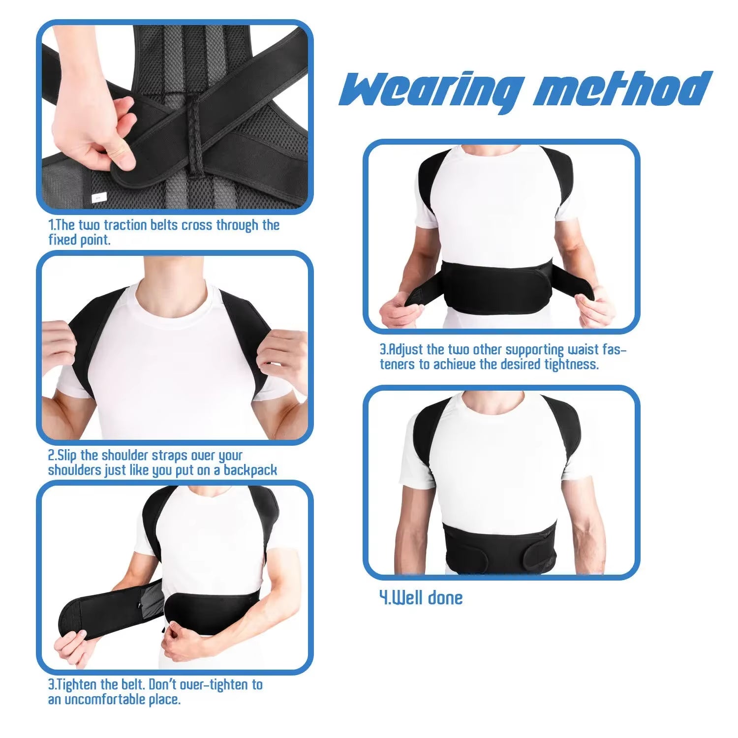 Revolutionary Adjustable Back Support Posture Corrector - Enhance Your Spine Alignment and Comfort!