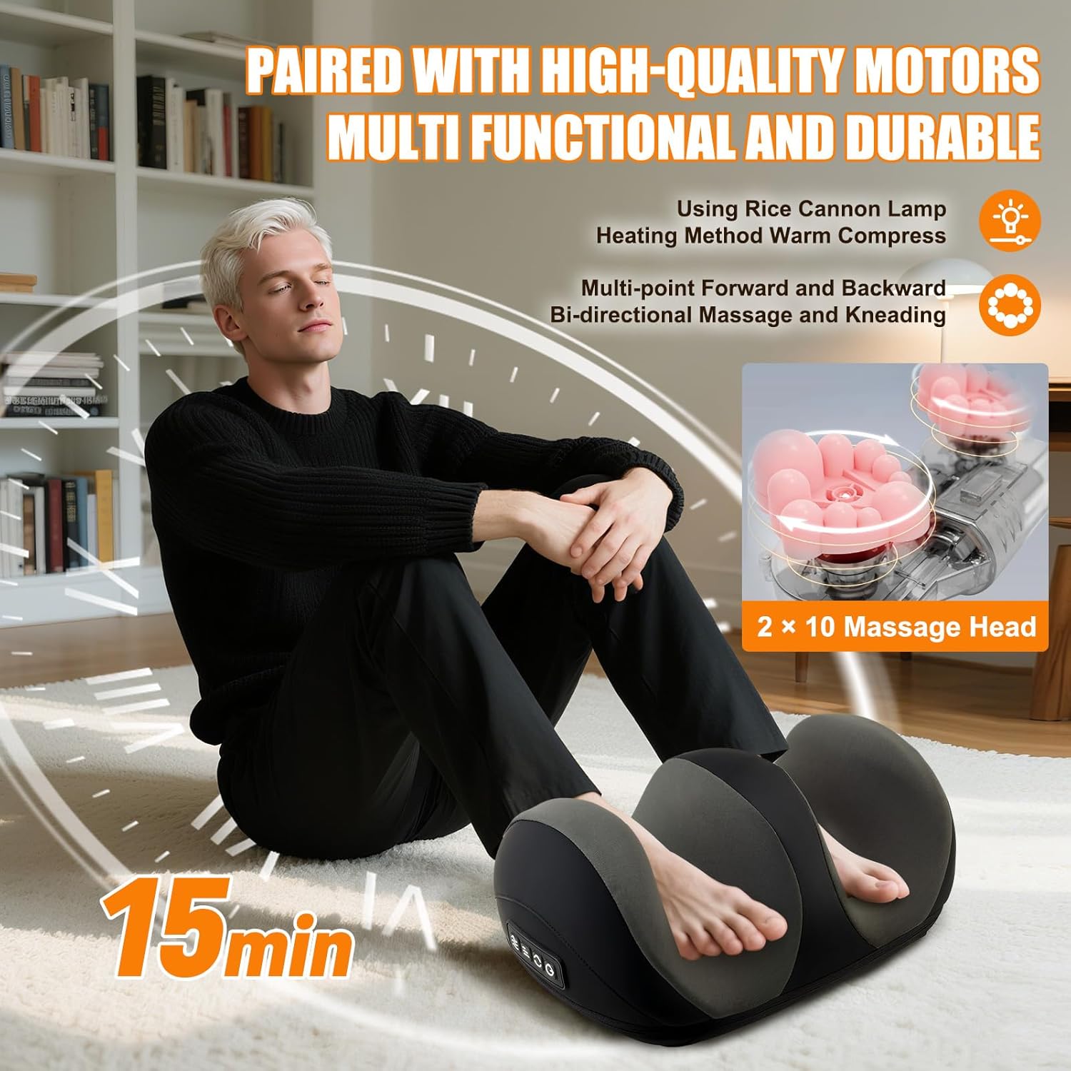 Shiatsu Foot Massager with Heat Therapy