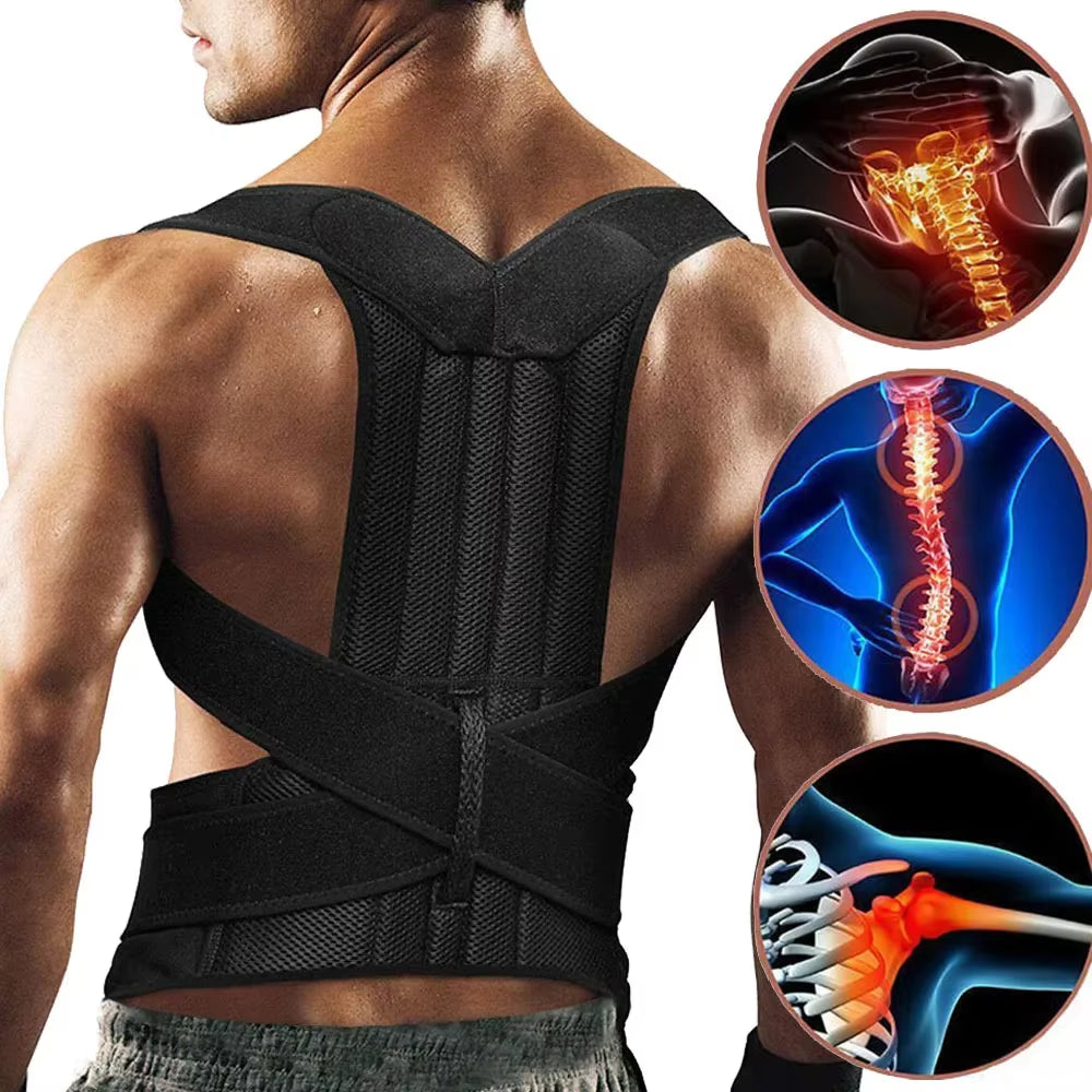 Revolutionary Adjustable Back Support Posture Corrector - Enhance Your Spine Alignment and Comfort!