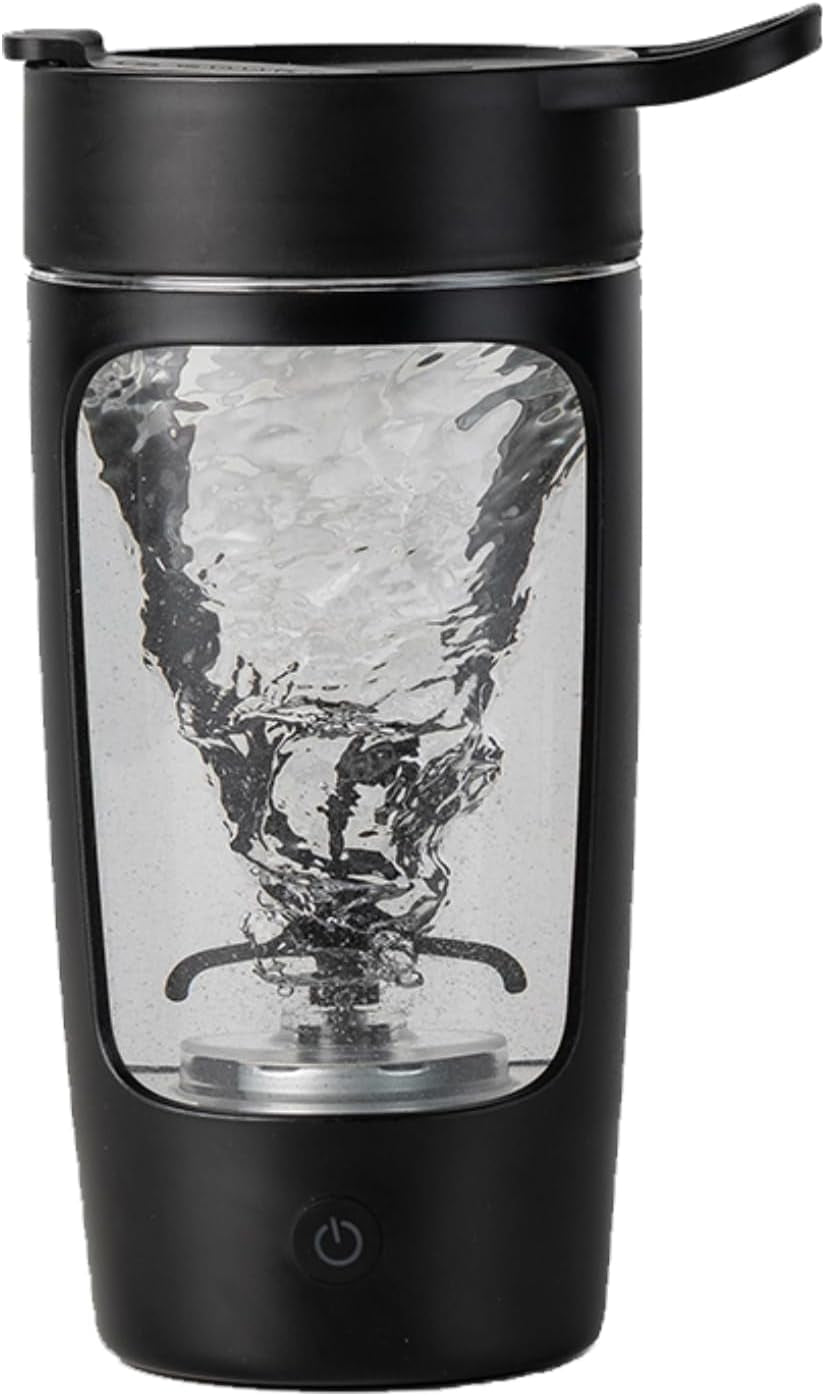 Electric Shaker Bottle, Blender Bottles for Protein Mixes, | Tritan | BPA Free| Portable Mixer Cup, Rechargeable Shake Cups and Meal Replacement Shakes, 22 Oz(Black)