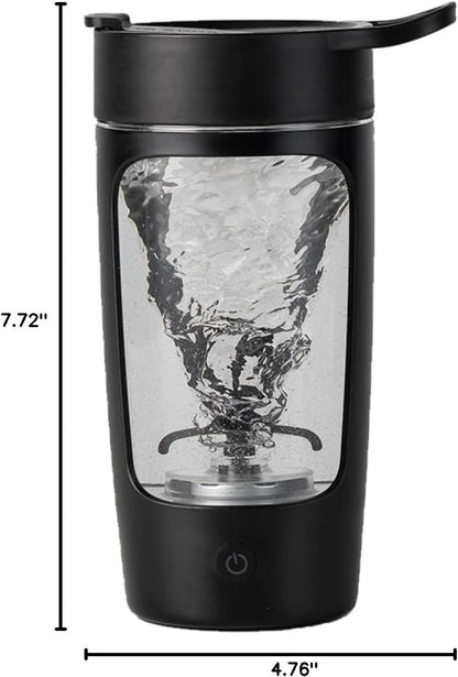Electric Shaker Bottle, Blender Bottles for Protein Mixes, | Tritan | BPA Free| Portable Mixer Cup, Rechargeable Shake Cups and Meal Replacement Shakes, 22 Oz(Black)
