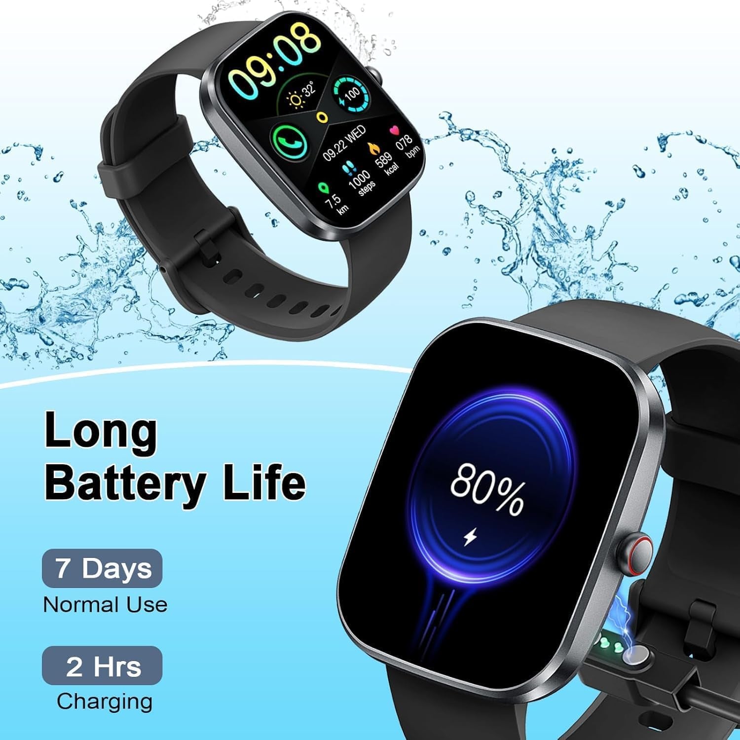 HD Touchscreen Fitness Tracker Smartwatch