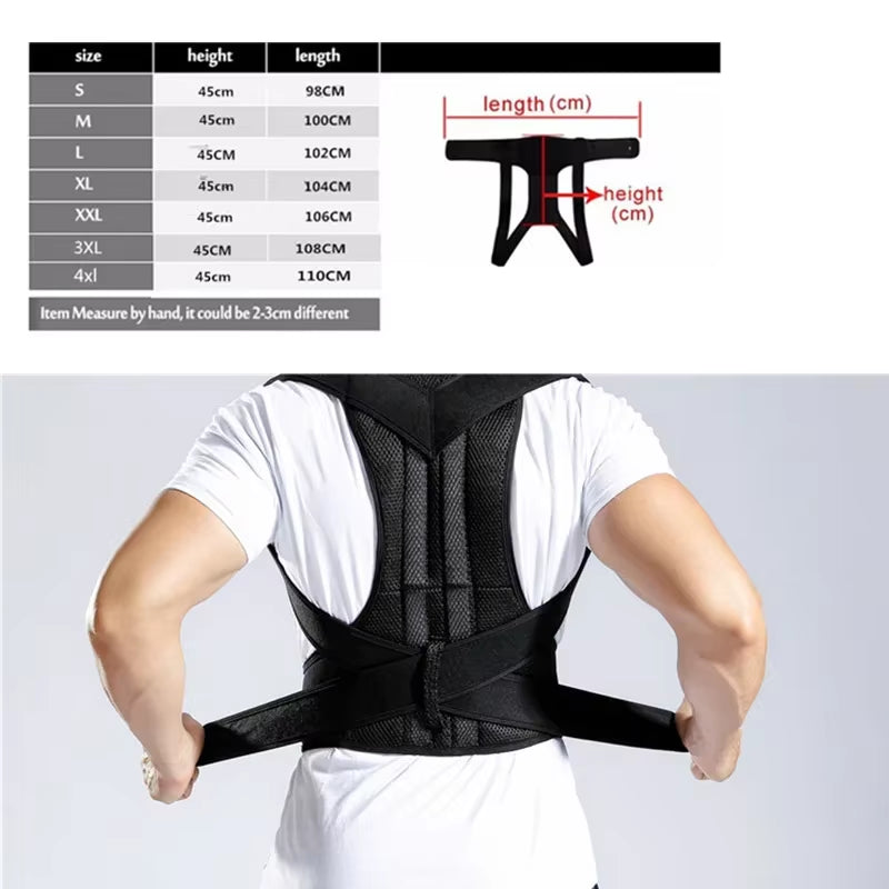 Revolutionary Adjustable Back Support Posture Corrector - Enhance Your Spine Alignment and Comfort!