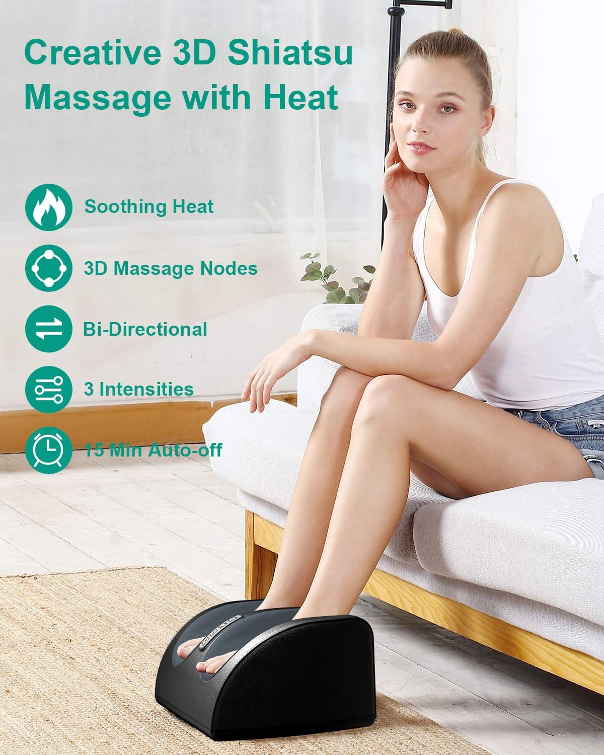 Revitalize Your Feet with the Shiatsu Foot Massager with Heat - Perfect for Relaxation, Pain Relief, and Gifting!