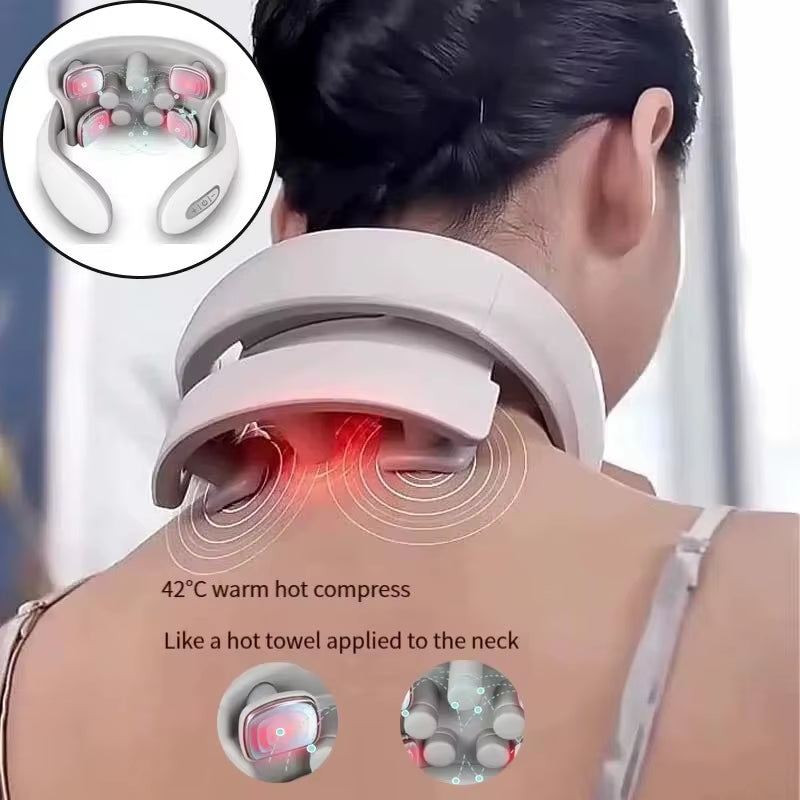 Revolutionary Smart Neck Massager: Soothing Cervical Vibrator with Heating and Magnetic Pulse Technology for Ultimate Pain Relief